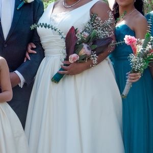 Ivory Cummerbund Ball Gown- Wedding Dress